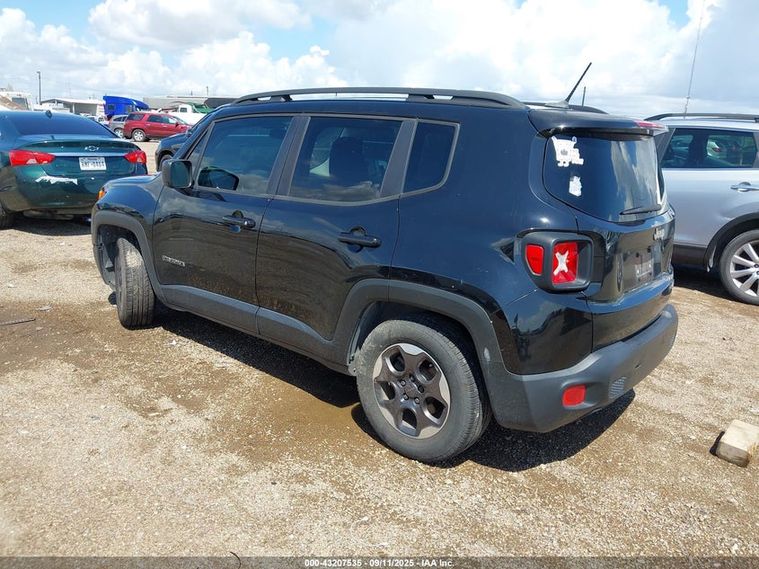 2017 Jeep Renegade 2.4 Sport Fwd Black Lot 111043207535 Vin ZACCJAAB2HPF83709