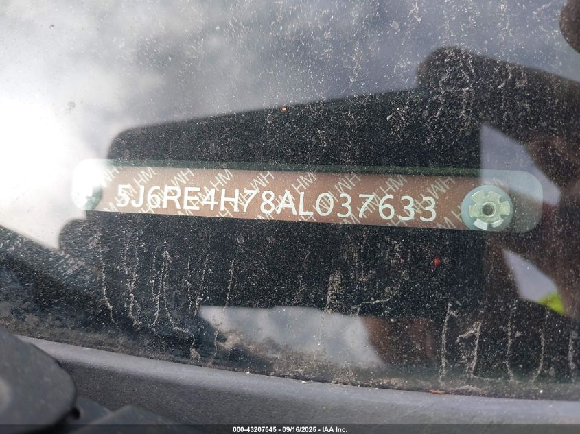 2010 Honda Cr-V Ex-L VIN: 5J6RE4H78AL037633 Lot: 43207545