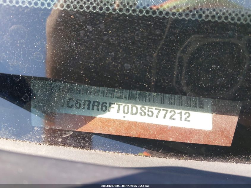 2013 Ram 1500 Express VIN: 1C6RR6FT0DS577212 Lot: 43207635