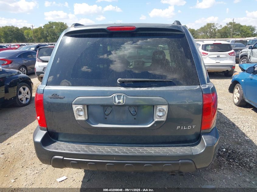 2004 Honda Pilot Ex-L VIN: 5FNYF18514B006792 Lot: 43208046
