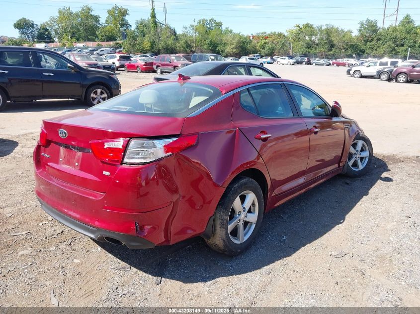 2014 Kia Optima Lx VIN: 5XXGM4A72EG272691 Lot: 43208149