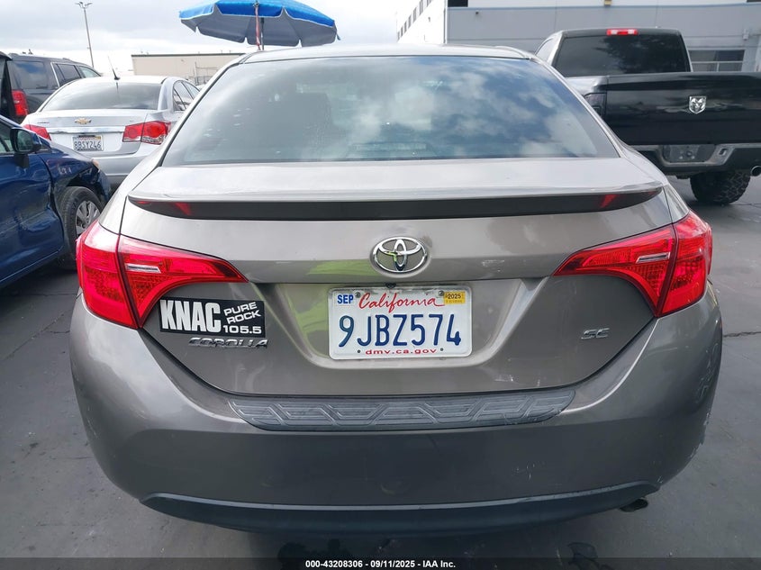 2017 Toyota Corolla Se VIN: 2T1BURHE5HC841184 Lot: 43208306