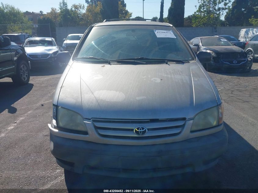 2002 Toyota Sienna Ce VIN: 4T3ZF19C02U490088 Lot: 43208452