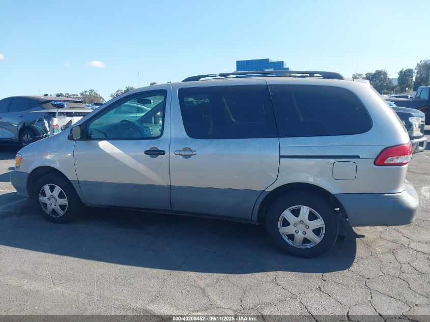 2002 Toyota Sienna Ce VIN: 4T3ZF19C02U490088 Lot: 43208452