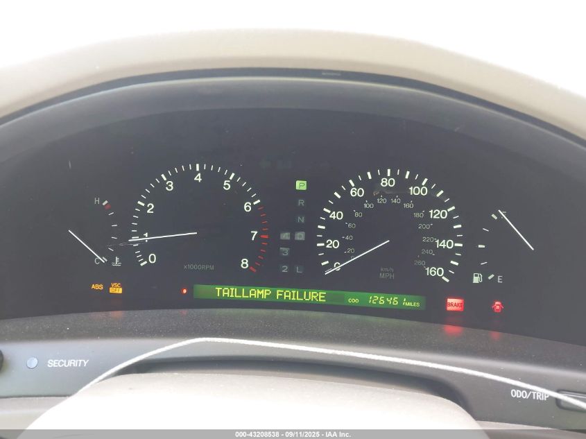 1998 Lexus Ls 400 400 VIN: JT8BH28F3W0131582 Lot: 43208538