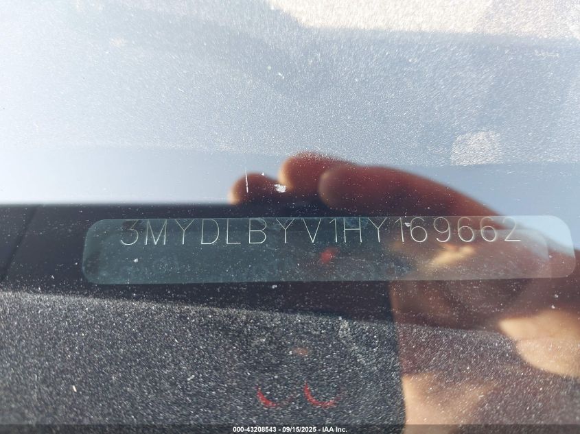 2017 Toyota Yaris Ia VIN: 3MYDLBYV1HY169662 Lot: 43208543