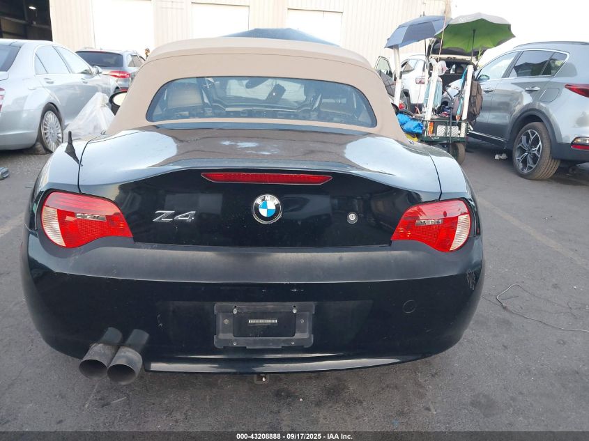 2008 BMW Z4 3.0I VIN: 4USBU33598LW61259 Lot: 43208888