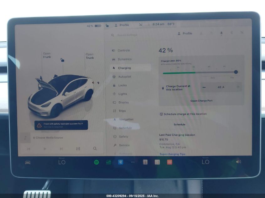 2023 Tesla Model Y Performance Dual Motor All-Wheel Drive VIN: 7SAYGDEF6PF807723 Lot: 43209294