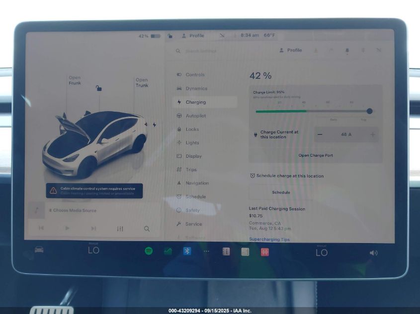 2023 Tesla Model Y Performance Dual Motor All-Wheel Drive VIN: 7SAYGDEF6PF807723 Lot: 43209294