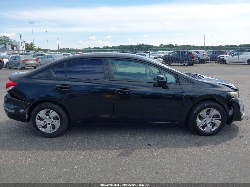 2013 Honda Civic Lx VIN: 19XFB2F55DE295046 Lot: 43209394