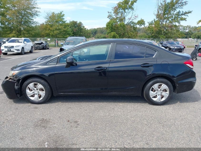 2013 Honda Civic Lx VIN: 19XFB2F55DE295046 Lot: 43209394