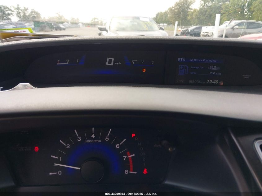 2013 Honda Civic Lx VIN: 19XFB2F55DE295046 Lot: 43209394