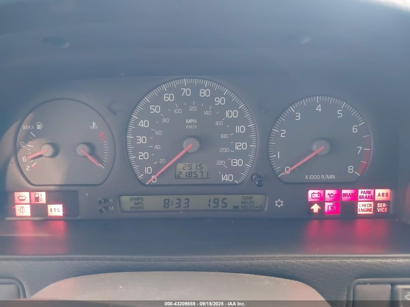 1999 Volvo V70 VIN: YV1LW55A1X2566705 Lot: 43209559