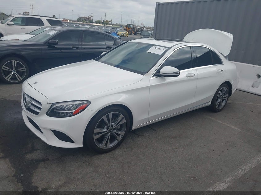 2020 Mercedes-Benz C 300 white sedan gasoline WDDWF8DB6LR549274 photo #3