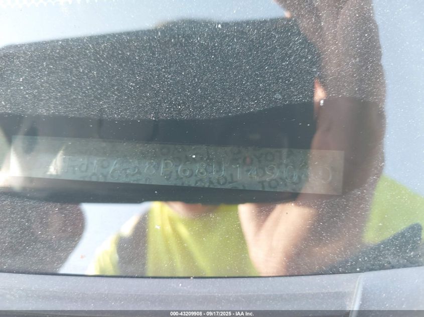 2008 Toyota Camry Solara Sle VIN: 4T1FA38P68U149040 Lot: 43209908