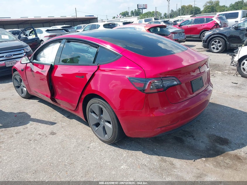 5YJ3E1EA3NF111219 2022 TESLA MODEL 3 photo no. 3