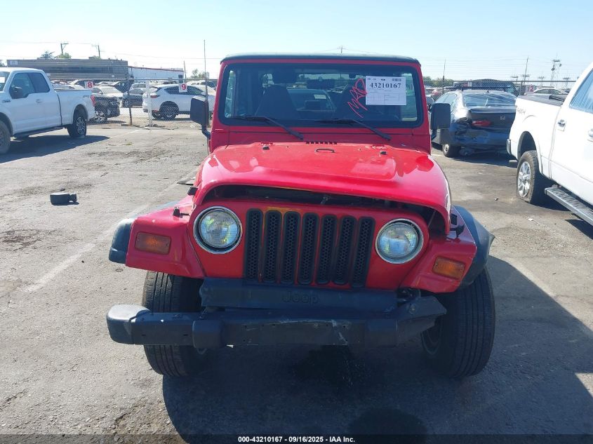 1999 Jeep Wrangler Sport VIN: 1J4FY19S2XP489428 Lot: 43210167