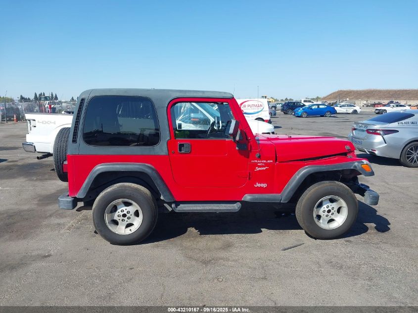 1999 Jeep Wrangler Sport VIN: 1J4FY19S2XP489428 Lot: 43210167