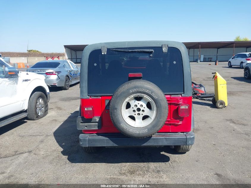 1999 Jeep Wrangler Sport VIN: 1J4FY19S2XP489428 Lot: 43210167