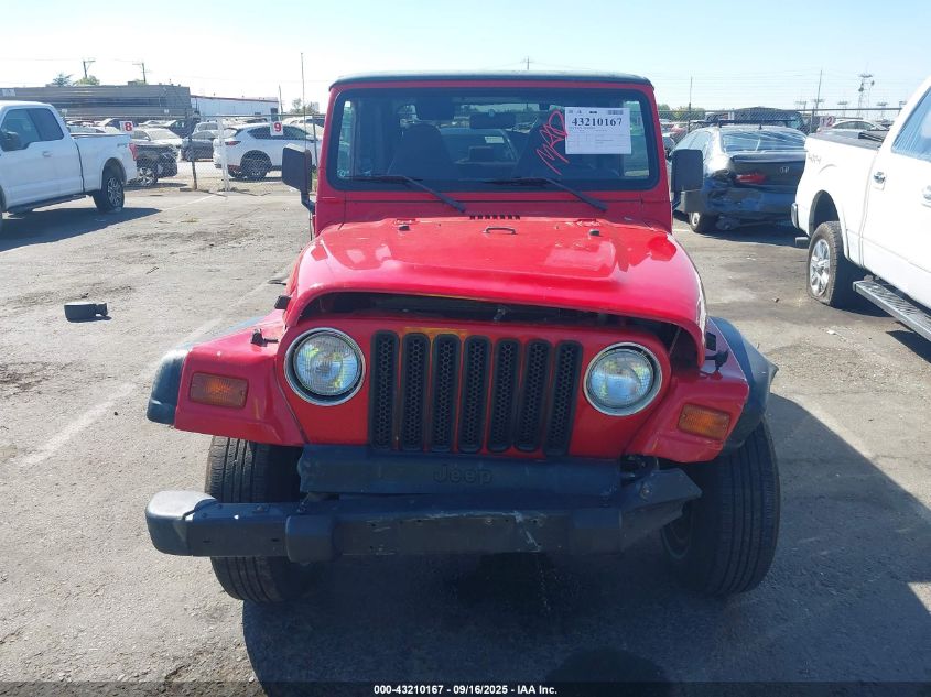 1999 Jeep Wrangler Sport VIN: 1J4FY19S2XP489428 Lot: 43210167