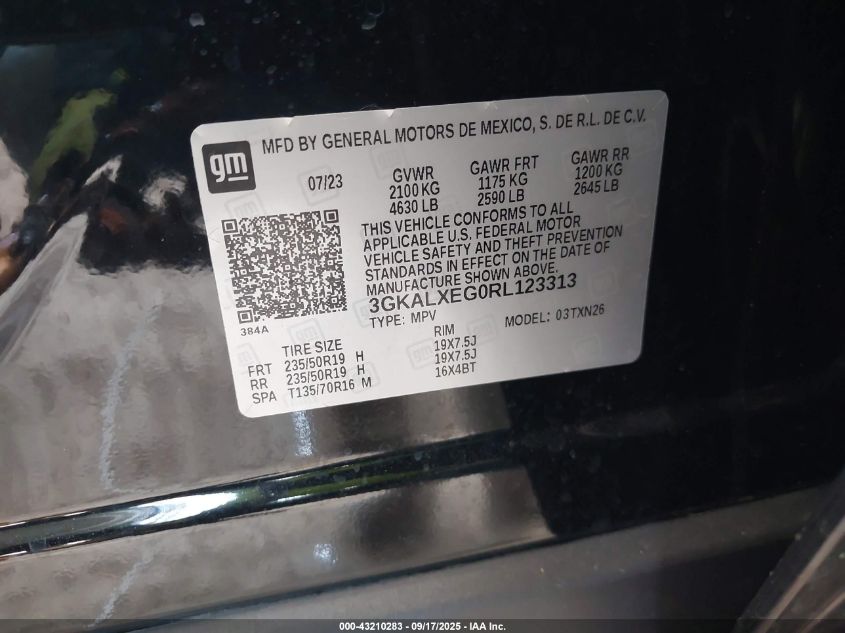 2024 GMC Terrain Awd Denali VIN: 3GKALXEG0RL123313 Lot: 43210283