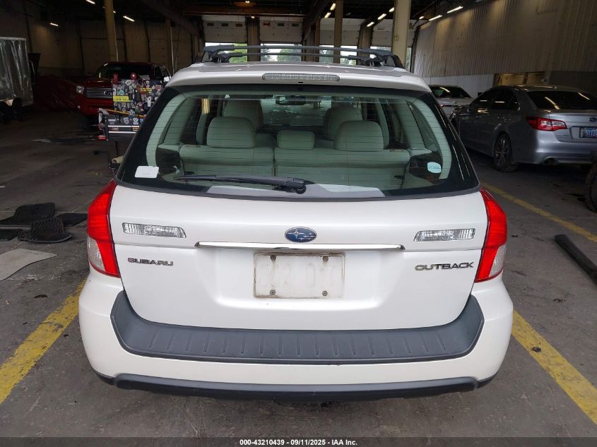 2008 Subaru Outback 2.5I/2.5I L.l. Bean Edition VIN: 4S4BP61CX87346653 Lot: 43210439
