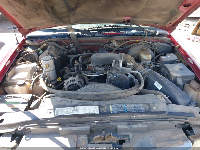 2002 GMC Sonoma Sls VIN: 1GTCS19W728160899 Lot: 43210449