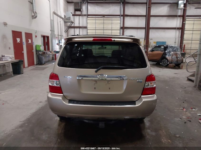2006 Toyota Highlander Hybrid V6 VIN: JTEDW21A960014129 Lot: 43210467