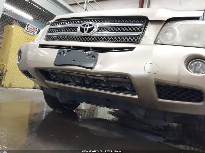 2006 Toyota Highlander Hybrid V6 VIN: JTEDW21A960014129 Lot: 43210467