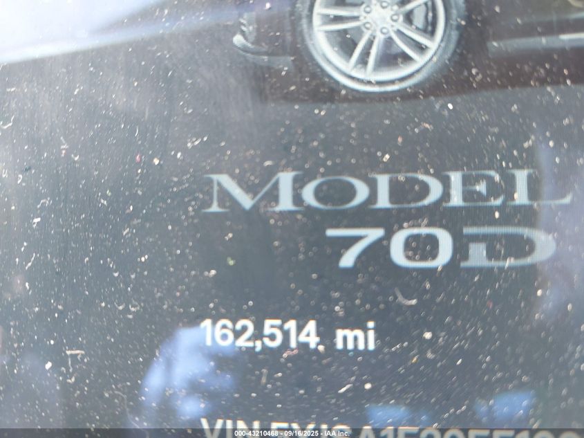 2015 Tesla Model S 70D/85D/P85D VIN: 5YJSA1E20FF106206 Lot: 43210468