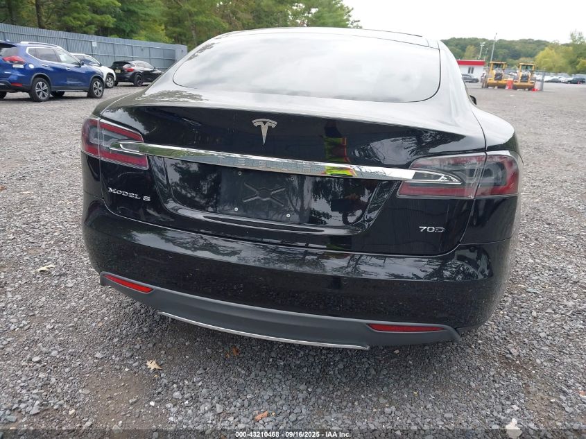 2015 Tesla Model S 70D/85D/P85D VIN: 5YJSA1E20FF106206 Lot: 43210468