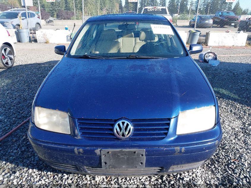 2001 Volkswagen Jetta Glx VIN: 3VWTG69M81M162018 Lot: 43210684