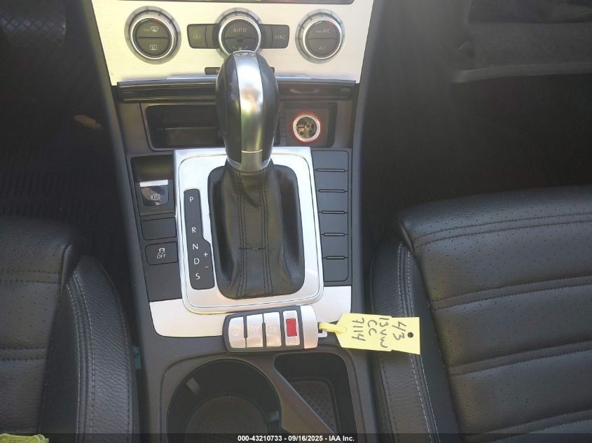 2013 Volkswagen Cc 2.0T R-Line/2.0T Sport/2.0T Sport Plus VIN: WVWBP7AN3DE557114 Lot: 43210733