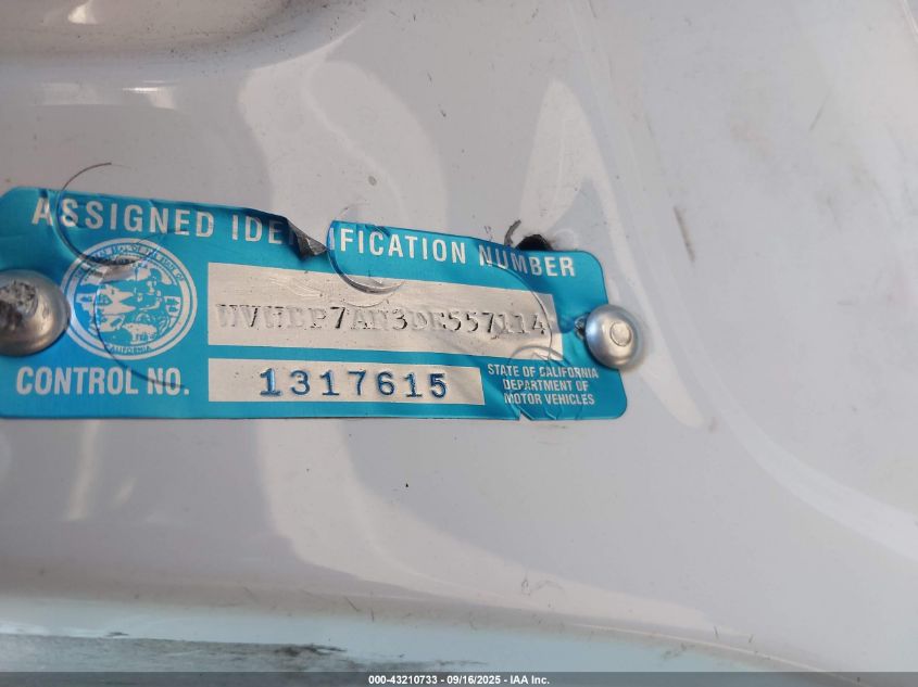 2013 Volkswagen Cc 2.0T R-Line/2.0T Sport/2.0T Sport Plus VIN: WVWBP7AN3DE557114 Lot: 43210733