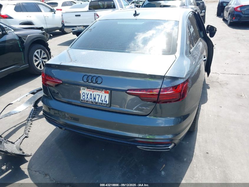 2021 Audi A4 Premium Plus 45 Tfsi S Line Quattro S Tronic VIN: WAUEAAF45MA074577 Lot: 43210886