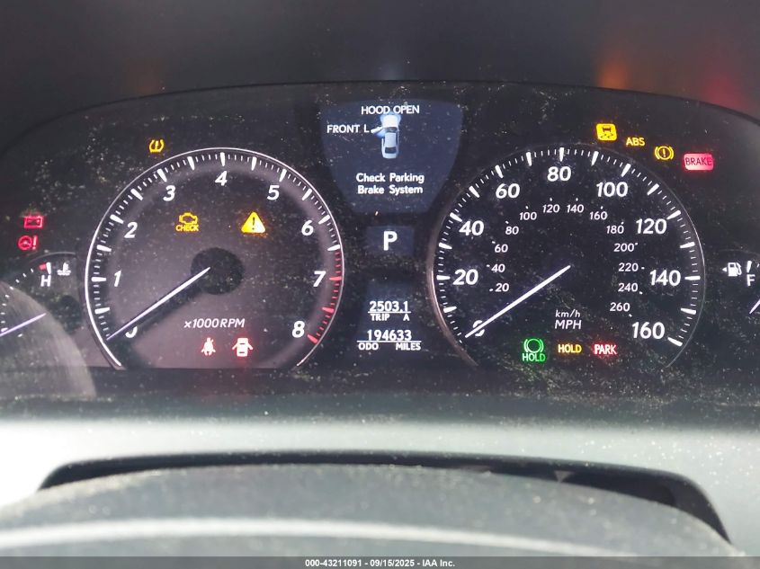 2007 Lexus Ls 460 VIN: JTHBL46F975023551 Lot: 43211091