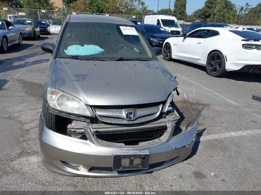 2004 Honda Civic Lx VIN: JHMES16574S000918 Lot: 43211122