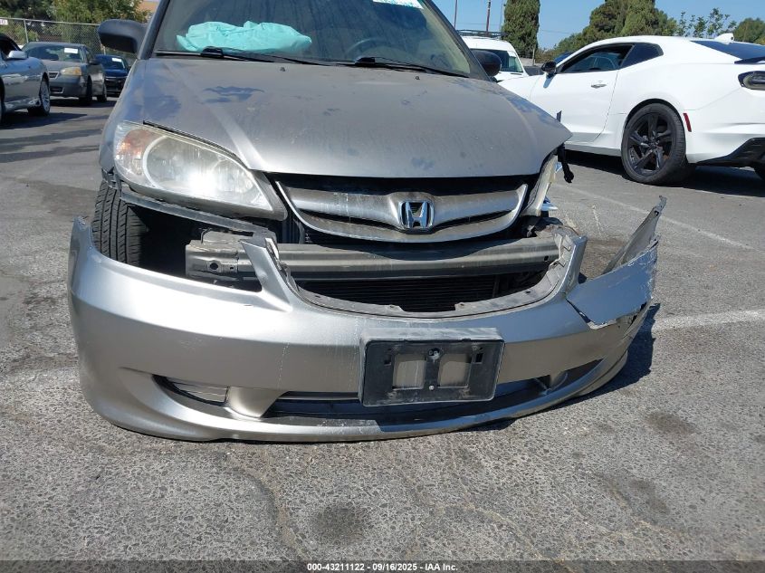 2004 Honda Civic Lx VIN: JHMES16574S000918 Lot: 43211122