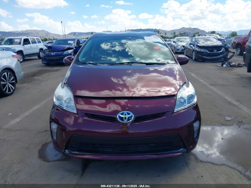 2013 Toyota Prius Three Se VIN: JTDKN3DU5D5606783 Lot: 43211126
