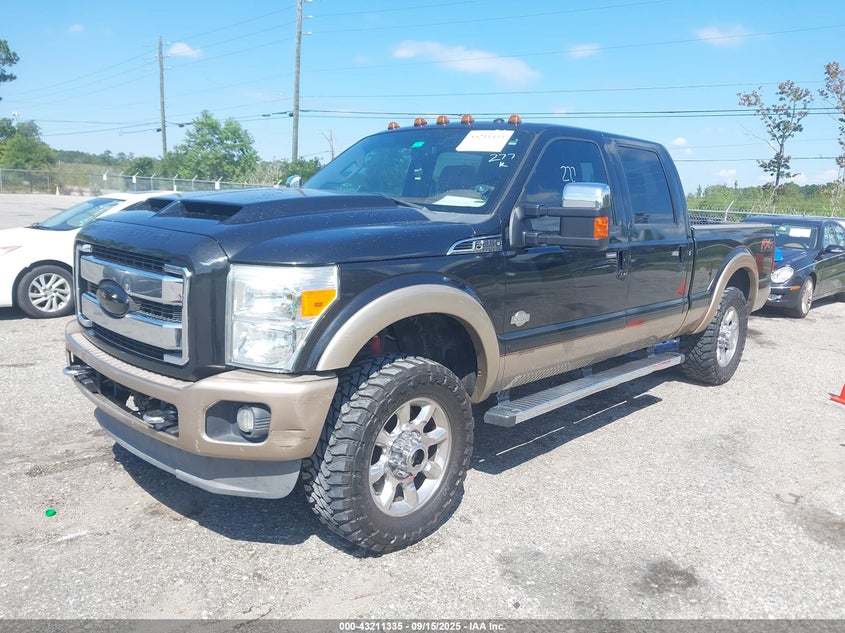 Vin: 1ft7w2bt3cea96536, lot: 43705792, ford f-250 lariat 20122