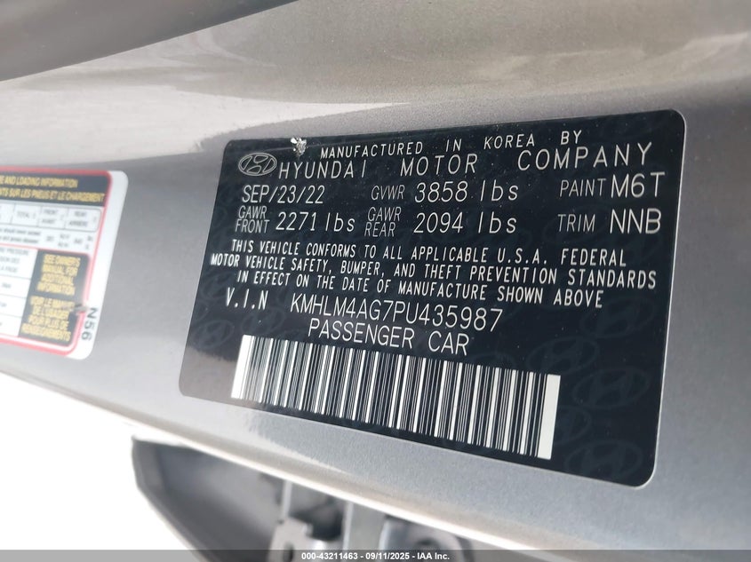 2023 HYUNDAI ELANTRA SEL - KMHLM4AG7PU435987