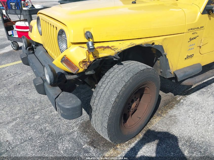 2000 Jeep Wrangler Sport VIN: 1J4FA49S8YP735602 Lot: 43211576