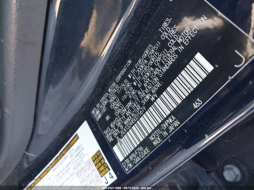 2005 Scion Xb VIN: JTLKT324450215619 Lot: 43211586