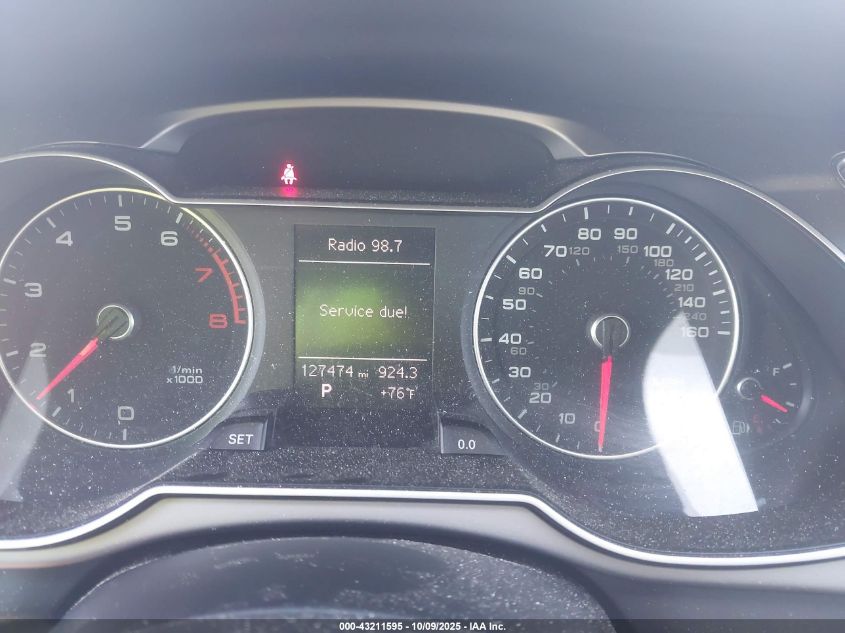 2013 Audi A4 2.0T Premium VIN: WAUBFAFL7DN037325 Lot: 43211595