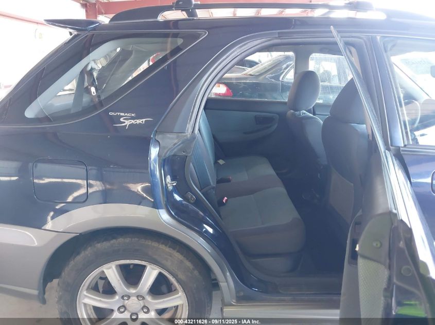 2006 Subaru Impreza Outback Sport VIN: JF1GG68626H820120 Lot: 43211626