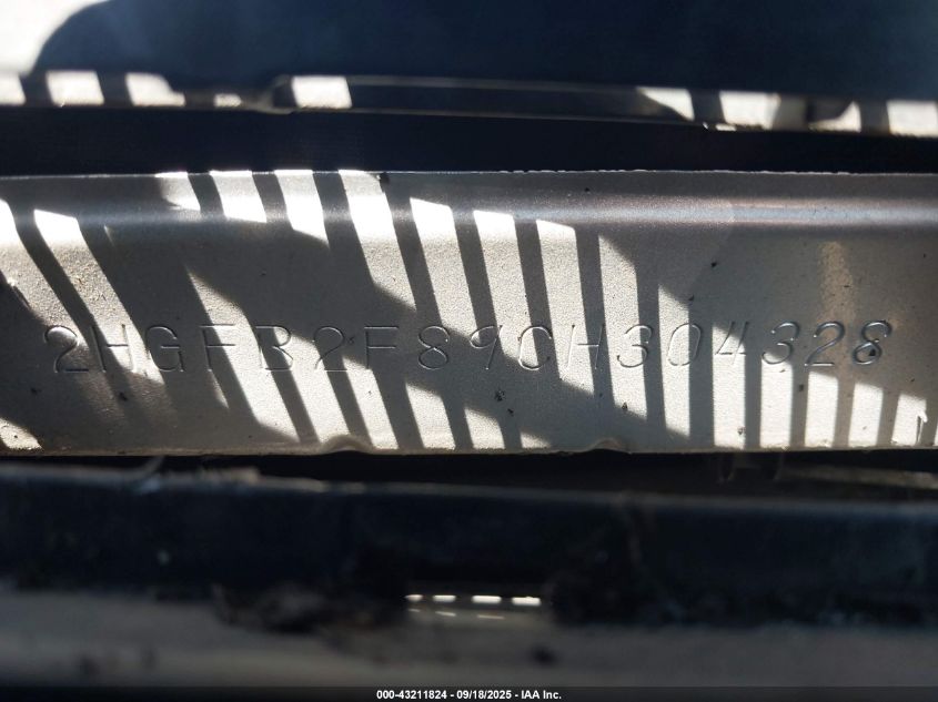 2012 Honda Civic Ex VIN: 2HGFB2F89CH304328 Lot: 43211824