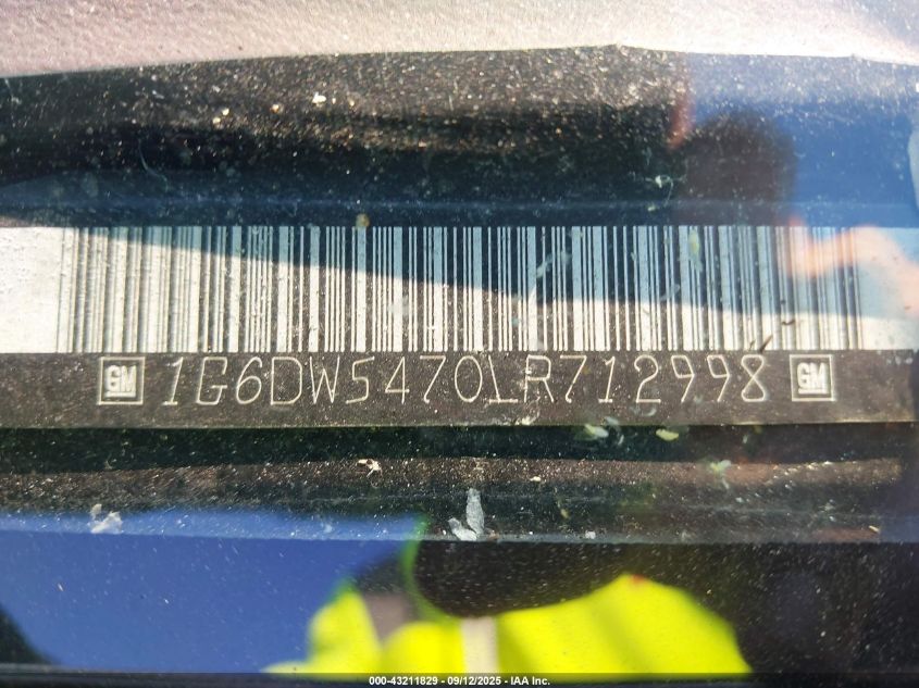 1990 Cadillac Brougham VIN: 1G6DW5470LR712998 Lot: 43211829