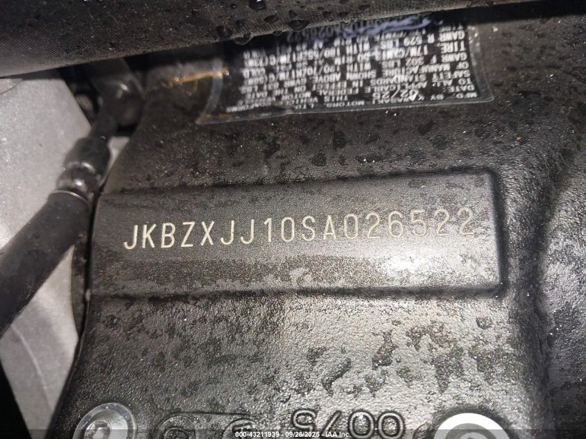 2025 Kawasaki Zx636 K VIN: JKBZXJJ10SA026522 Lot: 43211939