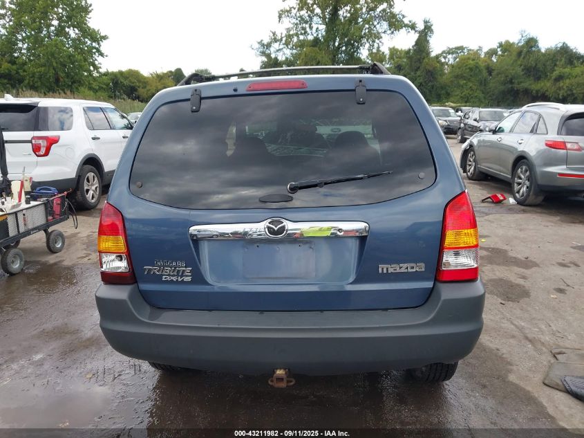 2001 Mazda Tribute Dx V6 VIN: 4F2YU06161KM60082 Lot: 43211982