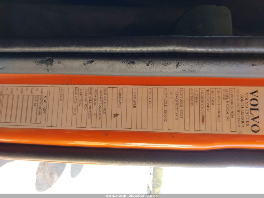 2014 Volvo Vn Vnl VIN: 4V4NC9EH1EN158216 Lot: 43212028